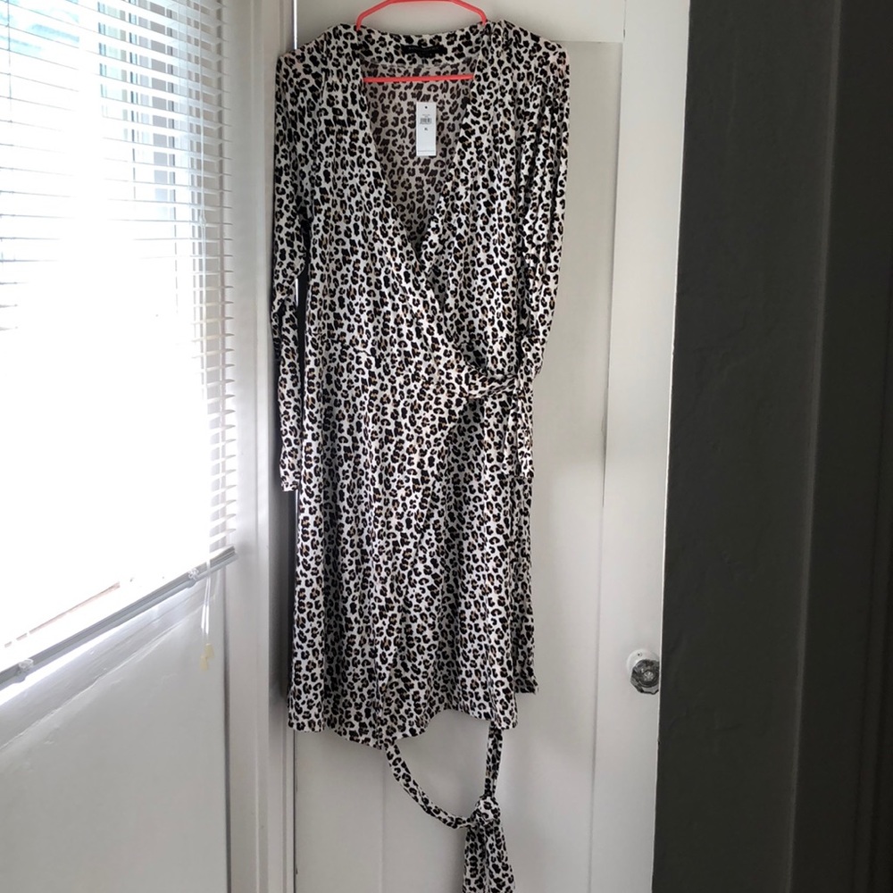 Banana republic animal print wrap dress, XL